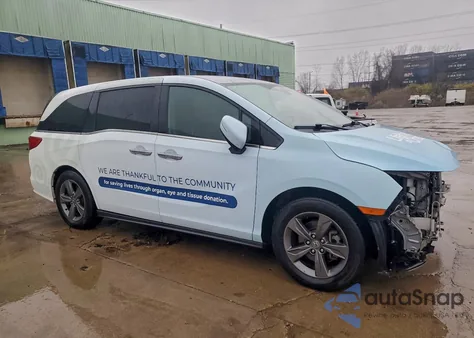 2022 Honda Odyssey Ex z USA, uszkodzony, nr VIN 5FNRL6H51NB030053